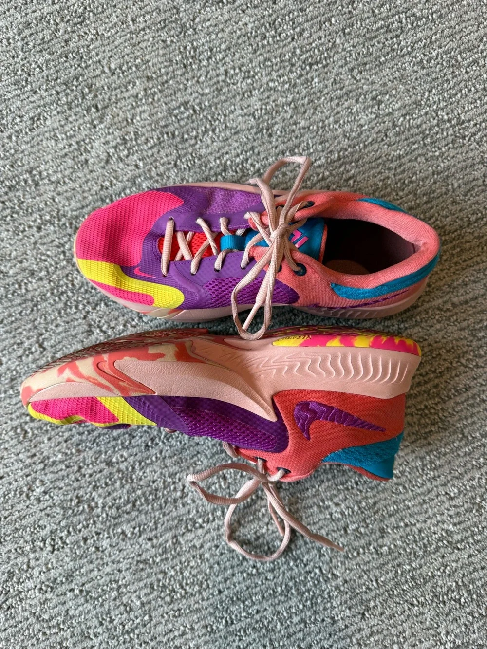 Nike Zoom Freak 4‎ Basketball Sneaker 6.5Y Pink/Purple DQ0553-500